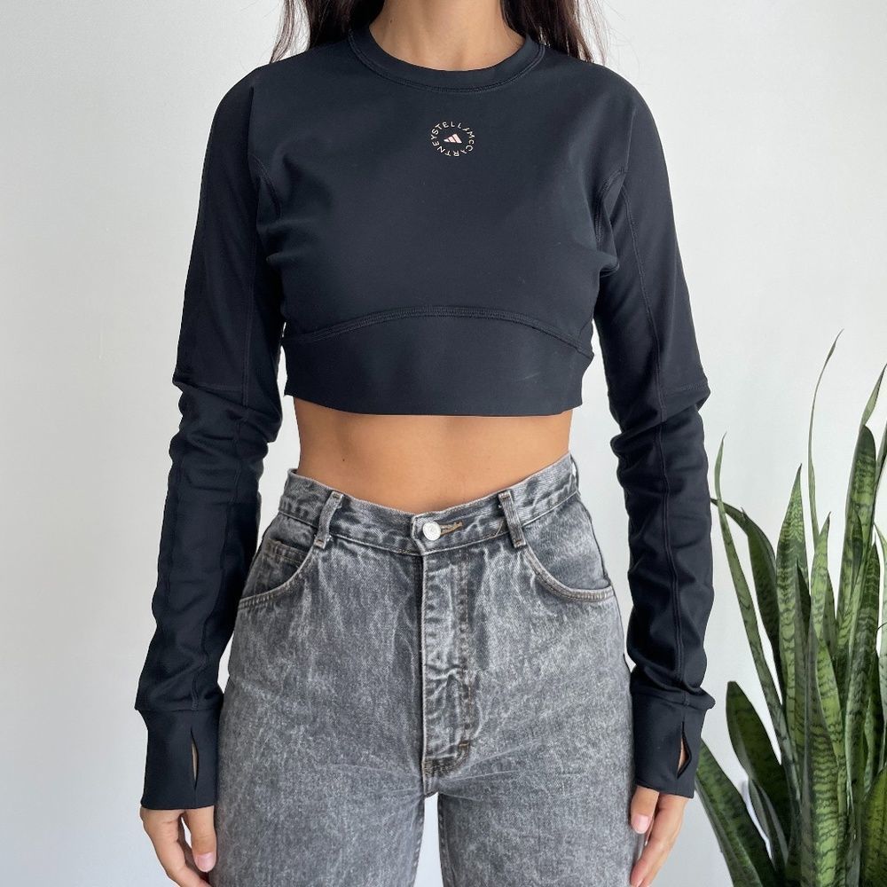 Adidas By Stella Mccartney Black Crop Top